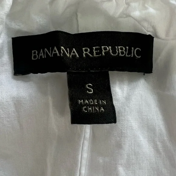 NWT Banana Republic White Lined A-Line Maxi Dress Pockets Adjustable Straps Sz S - Picture 8 of 9